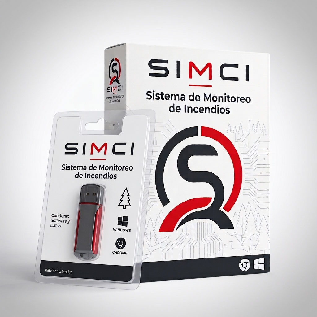 Caja del software SIMCI — Sistema de monitoreo de incendios